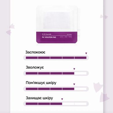 Пади для миттєвого заспокоєння чутливої та зневодненої шкіри Dr.Ceuracle PLC Solution Pad, 9 мл * 10 шт Купити в офіційному магазині Україні