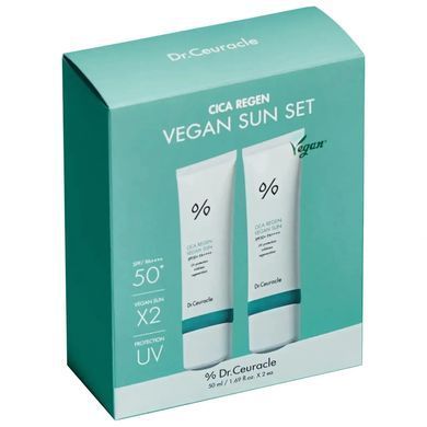 Набір сонцезахисних кремів з центелою Dr.Ceuracle Cica Regen Vegan Sun Set DUO, 2 в 1 Купити в офіційному магазині Україні