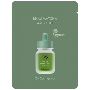 Ампульна сироватка з BHA кислотою та екстрактом Матчa Dr.Ceuracle Vegan BHA&Matcha Ampoule , 2 мл Купити в офіційному магазині Україні