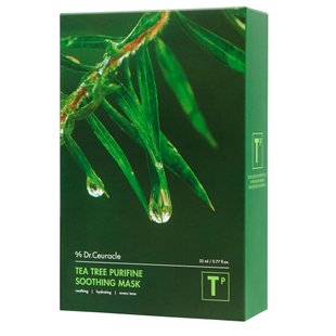 Заспокійлива маска з екстрактом чайного дерева Dr.Ceuracle Tea Tree Purifine Soothing Mask, 23 мл * 10 шт Купити в офіційному магазині Україні