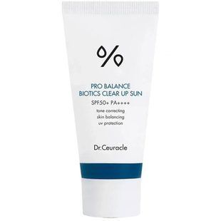Сонцезахисний освітлюючий крем з пробіотиками Dr. Ceuracle Pro Balance Biotics Clear Up Sun SPF 50+ PA++++, 50 мл Купити в офіційному магазині Україні
