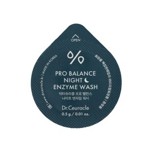 Вечірня ензимна пудра з пробіотиками Dr.Ceuracle Pro-Balance Night Enzyme Wash, 0.5 г, Саше (Тестер) Купити в офіційному магазині Україні