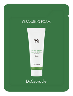 Гель-пінка для вмивання з екстрактом чайного дерева Dr. Ceuracle Tea Tree Purifine 30 Cleansing Foam, тестер 2 мл Купити в офіційному магазині Україні