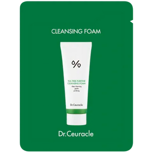 Гель-пенка для умывания с экстрактом чайного дерева Dr. Ceuracle Tea Tree Purifine 30 Cleansing Foam, тестер 2 мл Купить в официальном магазине Украине